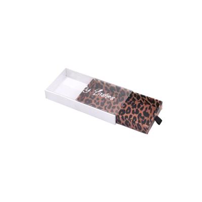 China 300dpi Eyelash Magnetic Box PET Transparent Leopard Window Gift Boxes for sale