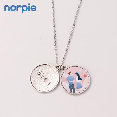 China Valentine's Day Sublimation Blanks Love Cut Out Sliding Pendant Wholesale Personalized Sublimation Blanks Lovers Shape Cut Out Love Sliding Pendant Necklace for sale