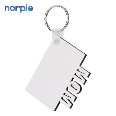 China Double Sided Key Holder MOM Mother's Day Gift Sublimation MDF Key Chain Key Chain for sale