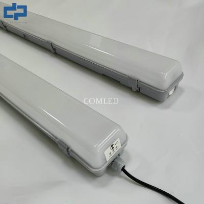 China Adjustable Color Temperature Weatherproof Batten Light 44w With 5.8G HF Microwave Sensor for sale