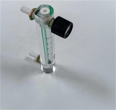 China Transparent Glass Oxygen Rotameter with Regulating Valve for Oxygen Flow Measurement for sale