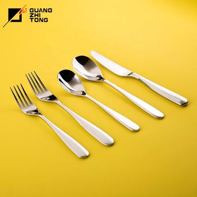 China Hot Selling 5 Pcs Disposable Classic Style Stainless Steel Cutlery Flatware Set for sale