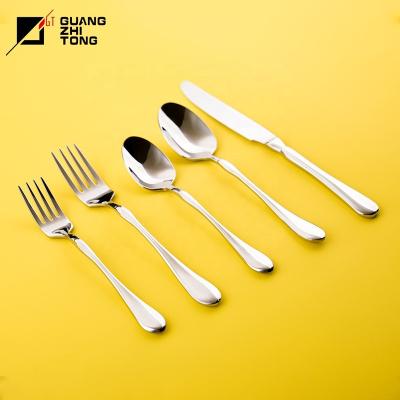 China Disposable High Quality 5 Pcs 18/10 Stainless Steel Flatware Cutlery Set for sale