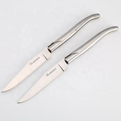 China High Quality 4.5 Inch Disposable Stainless Steel Laguiole Steak Knives Set For Kitchen for sale