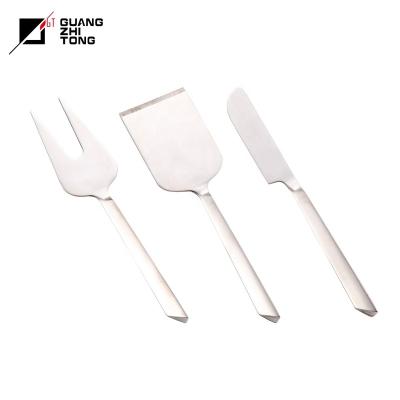 China Sustainable New Design Stainless Steel Casting Forged Handle 3 Pcs Cheese Knife Set for sale