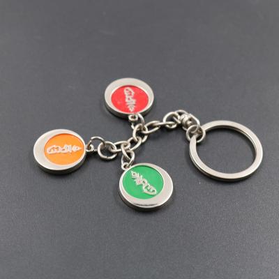 China Custom High Quality Promotional Logo Design Zinc Alloy Keyring Round Shape Metal Gifts Key Chain for sale