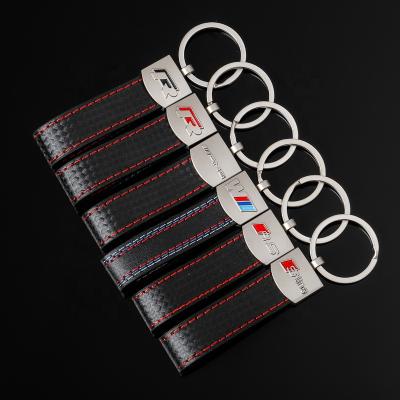 China Custom Logo Short Badge Metal Lanyard Beer Factory Price Beer Factory Price Keychain PU Leather Key Chain Keyring for sale