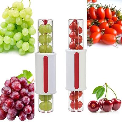 China Stocked Viable Cherry Zip Slicer Fruit Cutter Tomato Slicer Grape Tool Fruit Cutter Kitchen Tools Kitchen Instrument Set for sale