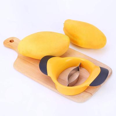 China Multifunction Fruit Slicer Stainless Steel Peeler Mango Slicer Viable Cutter Mango Cutter for sale