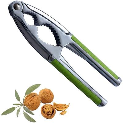 China Sustainable Heavy Duty Nut Cracker Tool, Nutcracker, Nut Seafood Cracker With Green Non-slip Handle for sale