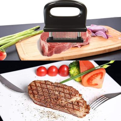 China Dese 48 Blades Stainless Steel Creative Meat Tenderizer Professional Kitchen Tool Fish Chicken Steak Chicken Pork Meat Tenderizer With Safe Lock Kitchen Tool for sale