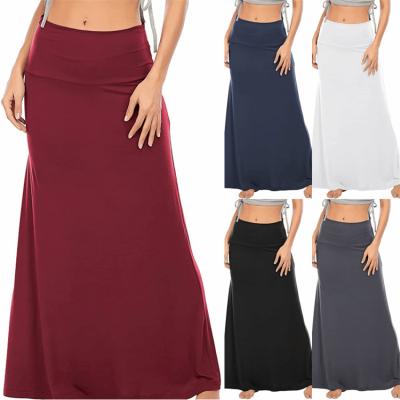 China 2021 New Cotton Women's Long Dresses Autumn Casual Maxi Ladies Street Dress Viable Solid Color High Waist for sale