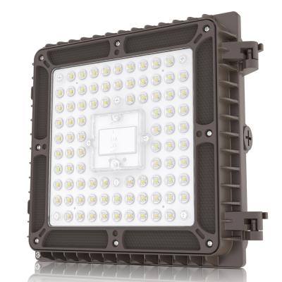 China Hotel High Lumen Output Waterproof LED Canopy Garage Light 150lm/w 45W 65W Ip65 cUL DLC Gas Station Led Canopy Light for sale