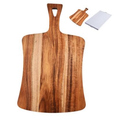 China Leaflet Acacia Wood Multifunctional Pizza Board Multifunctional Cutting Board Fruit Board Steak Stocked Universal Dish for sale