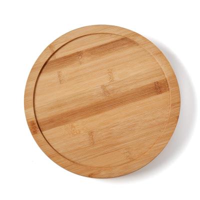 China Sustainable Bamboo Wooden Lazy Susan Spice Rack Rotating Seasoning Tray for sale