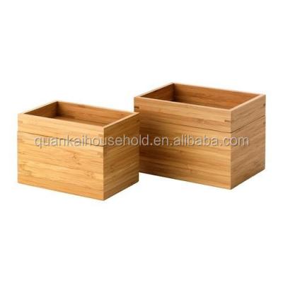 China Sustainable 2 Piece Bathroom Set Bamboo Tidy Organizer for sale