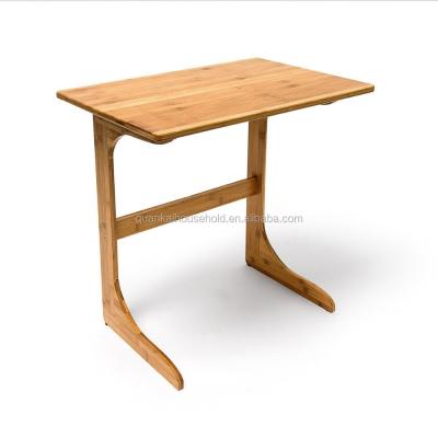 China Eco-friendly Natural Bamboo Sofa Side Table Laptop Desk Notebook Coffee Table for sale