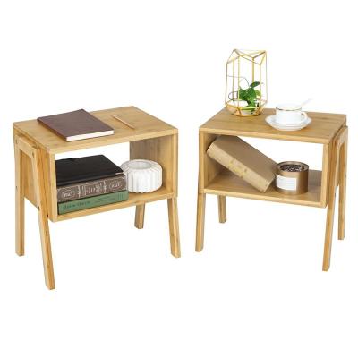 China Modern Stackable Bamboo DINING TABLE Coffee End Tables Side Table for Home and Office for sale