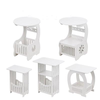 China (Other) Adjustable Side Table, White Modern Home Decor Coffee and Tea Table for Living Room, Bedroom and Balcony for sale