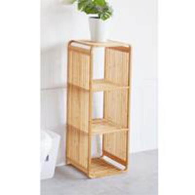 China Sustainable Bamboo System Three Layer Sets Content Rack Bathroom Storage Rack for sale