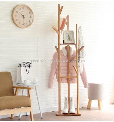 China Creative Expandable Simple Vertical Hanger Hat Coat Rack Bamboo Coat Rack for sale