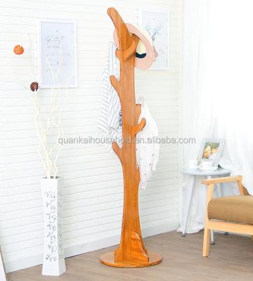 China Expandable Simple Vertical Tree Shaped 100 Percent Natural Bamboo Hat Coat Rack Hanger for sale