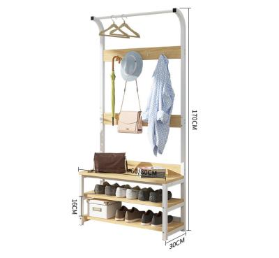 China Simple Modern Economical Apartment Hanger Storage Wholesale Bedroom Living Room Coat Rack Small for sale