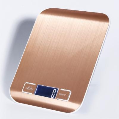 China Household Food Scale 5kg Stainless Steel Fashion Rechargeable Electronic Kitchen Scale Household Food Scale for sale