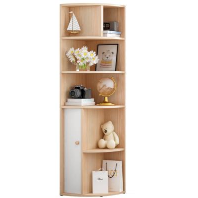 China Modern simple multifunctional triangle corner cabinet, bedroom living room bookcase for sale