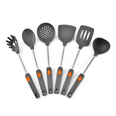 China Amazon Stainless Steel Viable Hot Selling Heat Resistant Kitchenware 6 Pieces Utensil Set Kitchen Silicone for sale