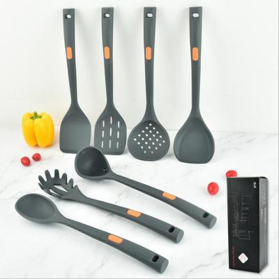 China New Sustainable Heat Resistant Kitchen Accessories 7 Piece Silicone Cookware Non-Stick Cookware Set for sale