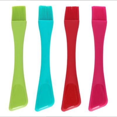 China Wholesale Viable 2 in 1 Food Grade Pastry Silicon Oil Brush High Temperature Resistant Baking Spatula for sale