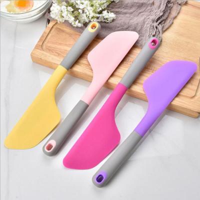 China Wholesale Non Stick Silicone Cake Scrapers Viable Large Size Heat Resistant Silicon Batter Mixing Spatula for sale