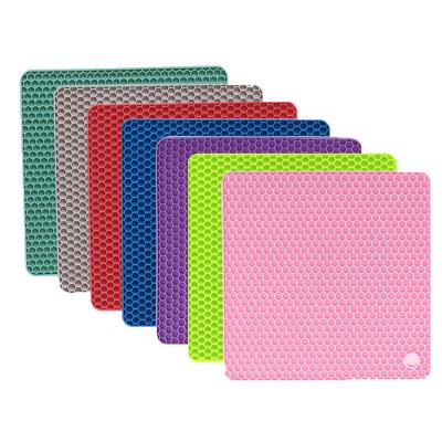 China Stocked Square Shape Silicone Dish Drying Mat Pot Holders Non-slip Silicone Coaster Heat Resistant Pad for sale