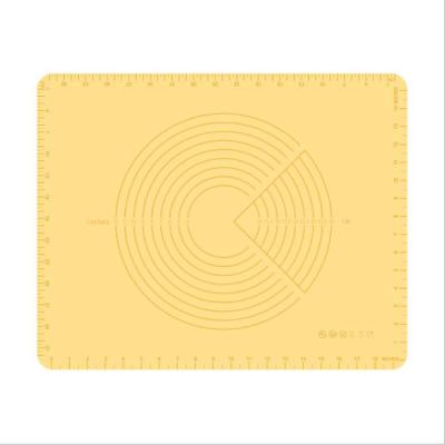 China Food Grade Sustainable Silicone Reusable Silicone Kitchen Pastry Mat With Measurement Non-Stick Dough Rolling Mat for sale