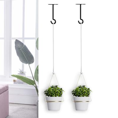 China Best Modern Durable Plastic Planter Hanging Wall Basket Planter Pot White Unique Planters Flower Pots For Indoor Plants for sale