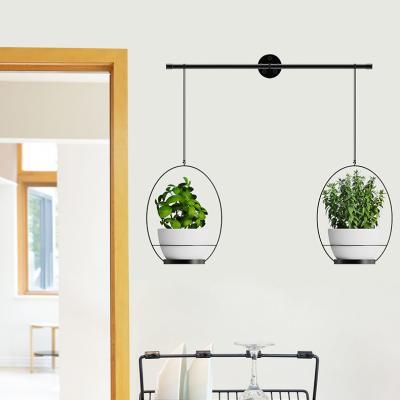 China Best Modern Durable Planter Pot Hanging Wall Basket Planter White Plastic Unique Planters Flower Pots For Indoor Plants for sale