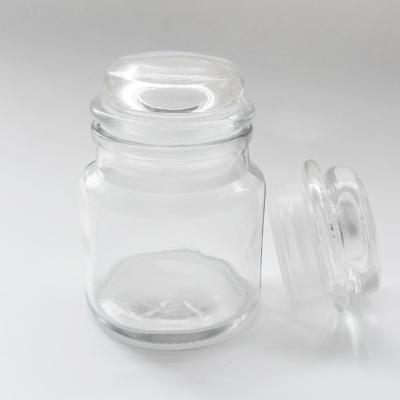 China Home Decoration Mushroom Glass Jar Glass Lids Glass Jars Lids Wholesale Empty Candle Jar Small Candle for sale