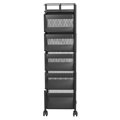 China Contemporary Multi-Function Storage Racks And Holders, Floor-standing Multi-Layer Rotating Shelf Storage Basket And Household Storage Shelf for sale