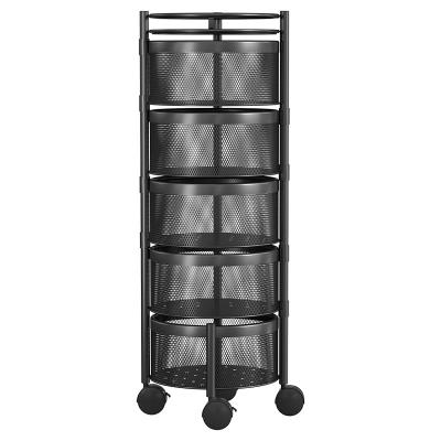 China Contemporary Multi-Function Storage Racks And Holders, Floor-standing Multi-Layer Rotating Shelf Storage Basket And Household Storage Shelf for sale