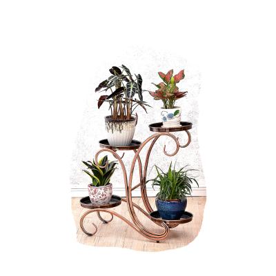 China Good Quality Wholesale 3 Tier Plant Stands Modern Flower Plant Stand Garden Plant Stand Color Powder Material Dolphin Shaped for sale