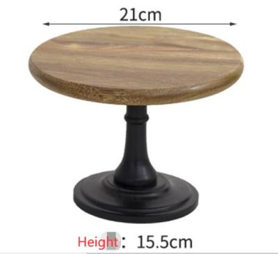 China Europe Rustic Base 8.25 inches/21 cm Wedding Log Cake Stand, Wedding Birthday Party Dessert Cupcake Pedestal, Display, Dish for sale