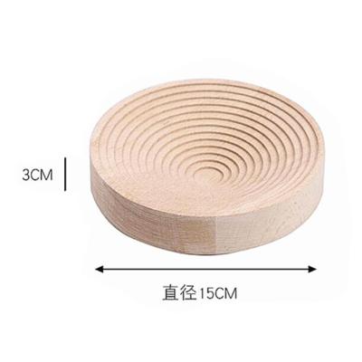 China Nordic Style Wooden Serving Tray, Round Serving Trays Wood with Handles, Wooden Food Serving Tray for Dinner, Tea, Coffee, for sale