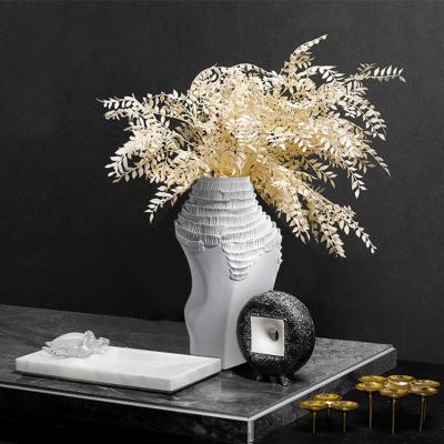 China Europe Large Flower Vase Modern Minimalist Ceramic Matte Decoration For Home Decor Vases Nordic Ceramic White for sale