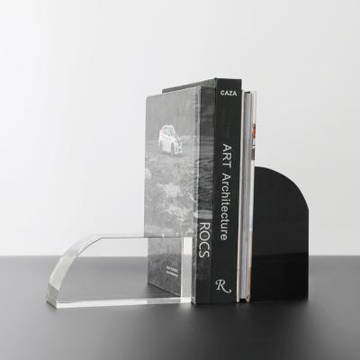 China Modern Single Piece Ornament Home Crystal Bookends Decoration Crystal Book Ends for sale