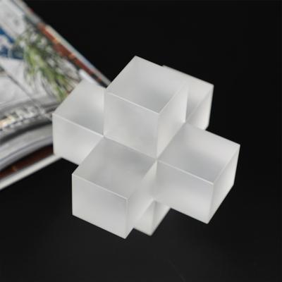 China Modern Home Indoor Office Decor 3d Frosted Crystal Sculpture Wholesale for sale