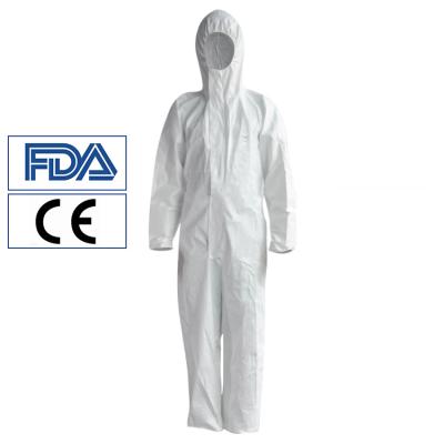 China Factory Protective Suit Type5 6 Disposable Waterproof Nonwoven Protective Clothing Overalls With CE EN 14126 for sale