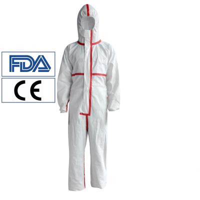 China Disposable medical care EN 14126 and CE certificate PP coverall suit isolation coverall for sale