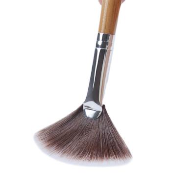 China Super Soft DM Facial Mask Brush Fan Cosmetic Brush Private Label Bamboo Mask Brush for sale