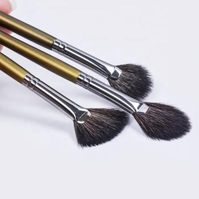 China Angular Blush 2020 High Quality Different Fan Brush Cosmetic Brush Shape Goat Hair Brush Free Samples for sale